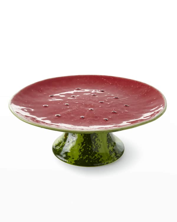 Bordallo Pinheiro Cabbage 12" Cake Stand, Green Neiman Marcus