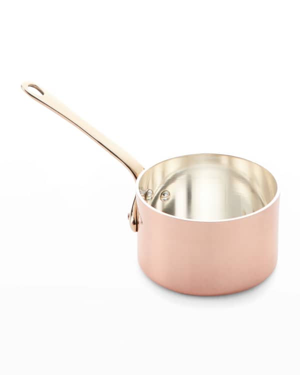Duparquet Copper Cookware Solid Copper Sauce Pan with Silver Lining, 5.