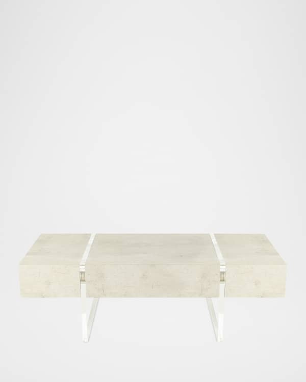 John-Richard Collection Double Glass Block Bunching Coffee Table ...