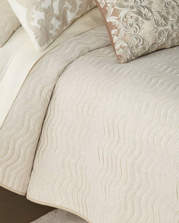 MICHAEL ARAM Metallic Textured sales Coverlet King Quilt