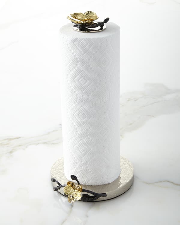 Gold leaf paper towel holder sales