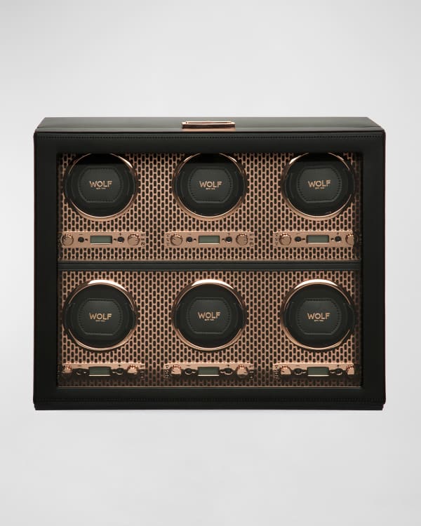 WOLF Axis Double Watch Winder with Storage Neiman Marcus