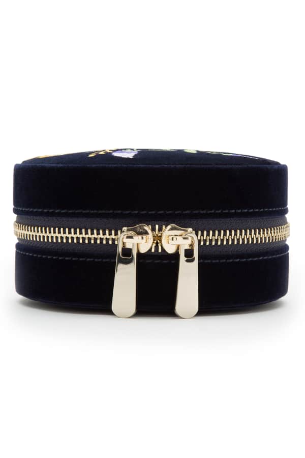 WOLF Zoe Round Travel Jewelry Case Neiman Marcus