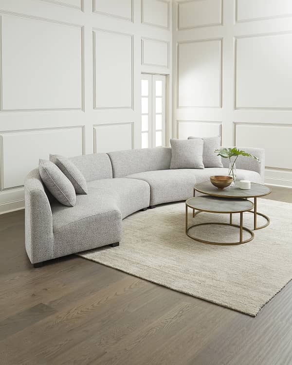 3 piece curved shop sectional sofa