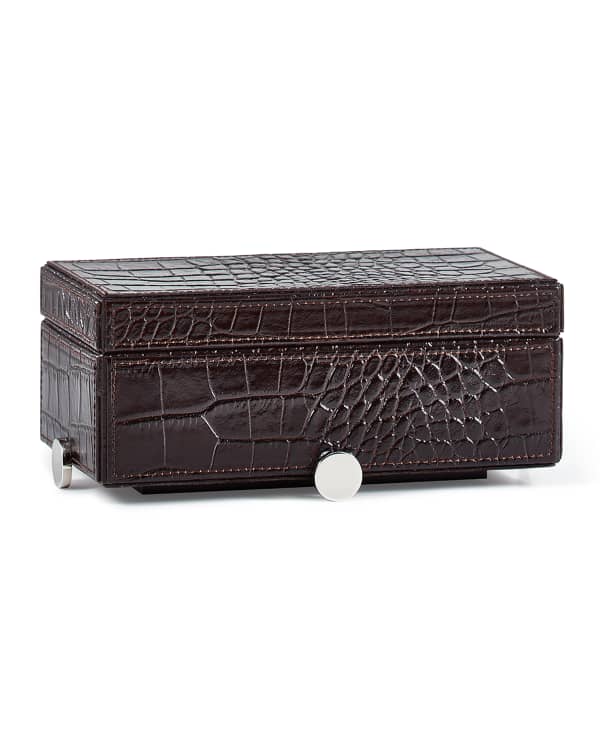 Crocodile Tissue Box Cover Labrazel Antique Gold