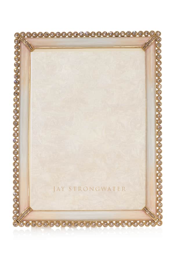Cream Stone Starburst 5x7 Frame  with brass inlay main image 1