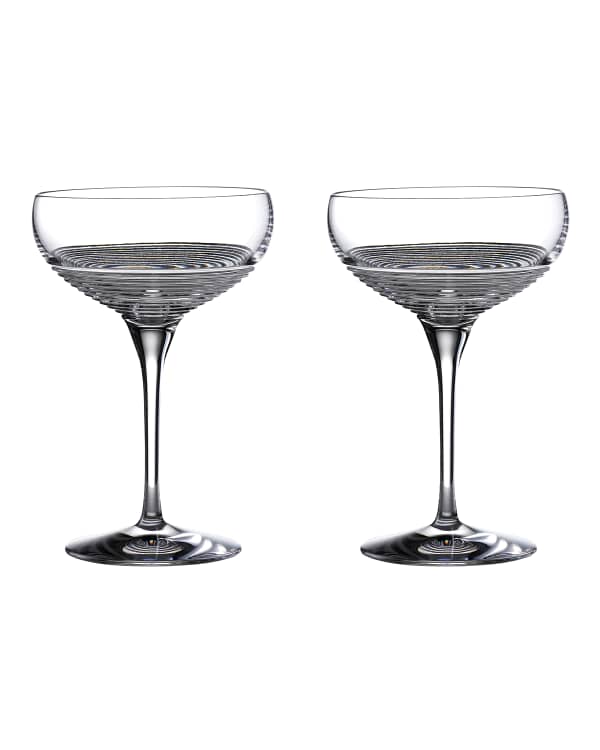 Waterford Mastercraft Irish Lace Martini Glasses, Set of 2