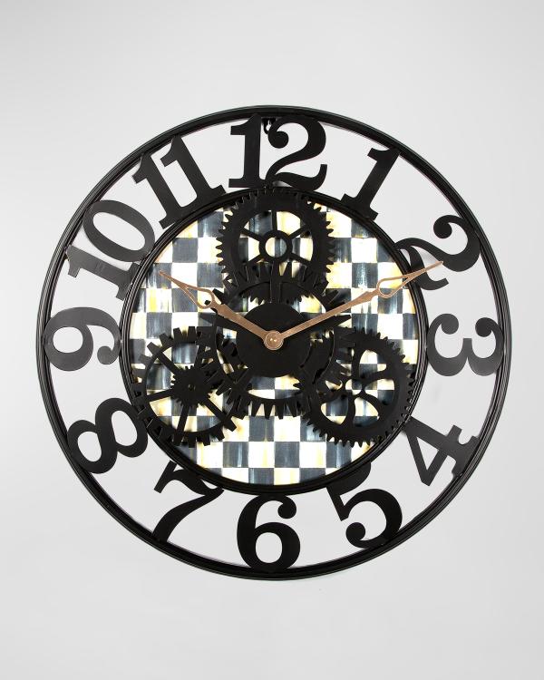 MacKenzie-Childs Courtly Check Tile Wall Clock | Neiman Marcus