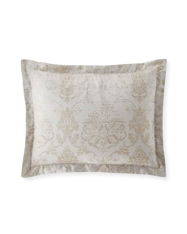 NWT Ralph Lauren Organic Cotton Palmer Euro Sham Loft Gray White