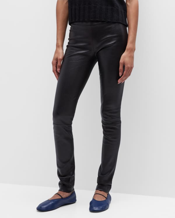 VICTORIA BECKHAM Faux patent-leather skinny pants