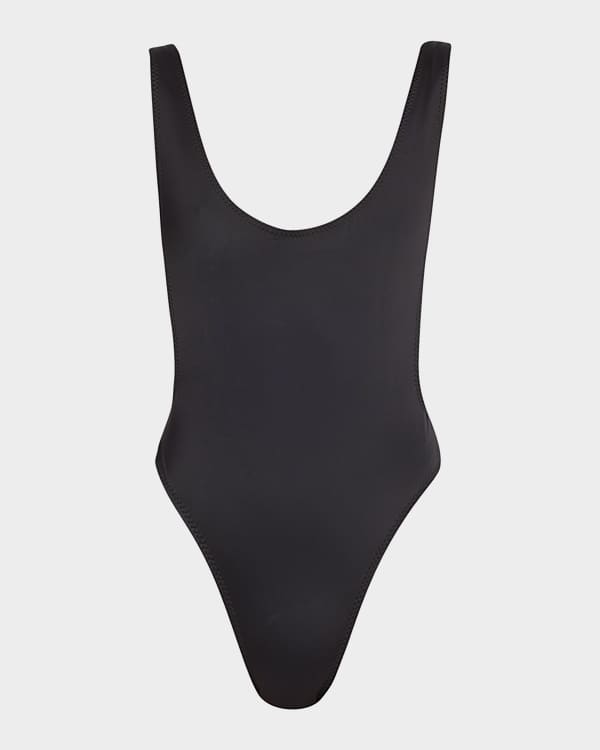 Norma Kamali Mio Snake Mesh One-Piece Swimsuit | Neiman Marcus