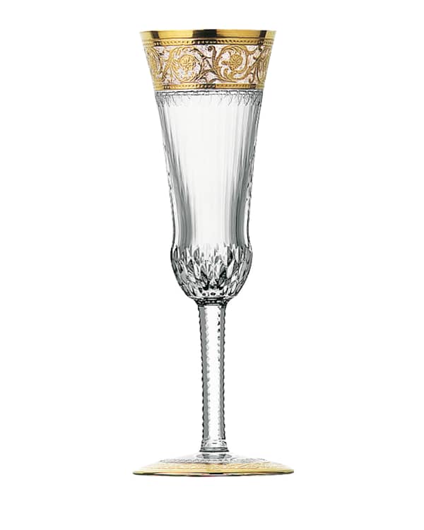 Neiman Marcus Gold Ball Champagne Flutes, Set of 4