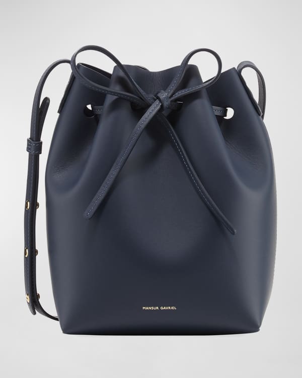Mini Saffiano Leather Bucket Bag