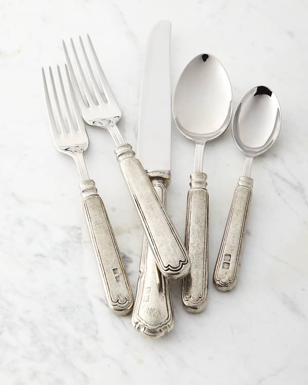 Yamazaki Tableware 5Piece Byzantine GoldPlated Flatware Place Setting