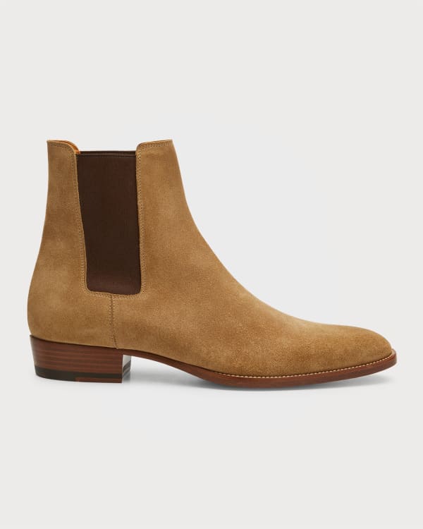 靴 SAINT LAURENT wyatt 30 chelsea 43 Saint Laurent Men's Wyatt 30 Leather Chelsea Boots | Neiman
