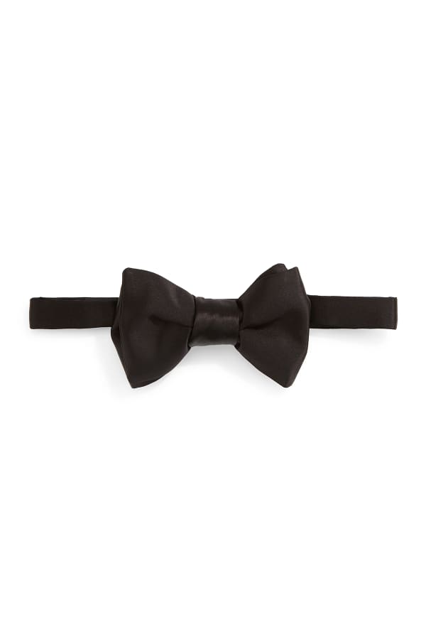 large satin bow tie