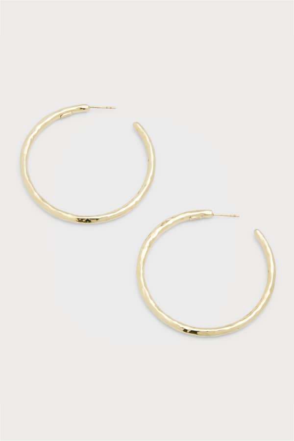 Monica Rich Kosann Silver & 18k Yellow Gold Tube Hoop Earrings, 1mm ...