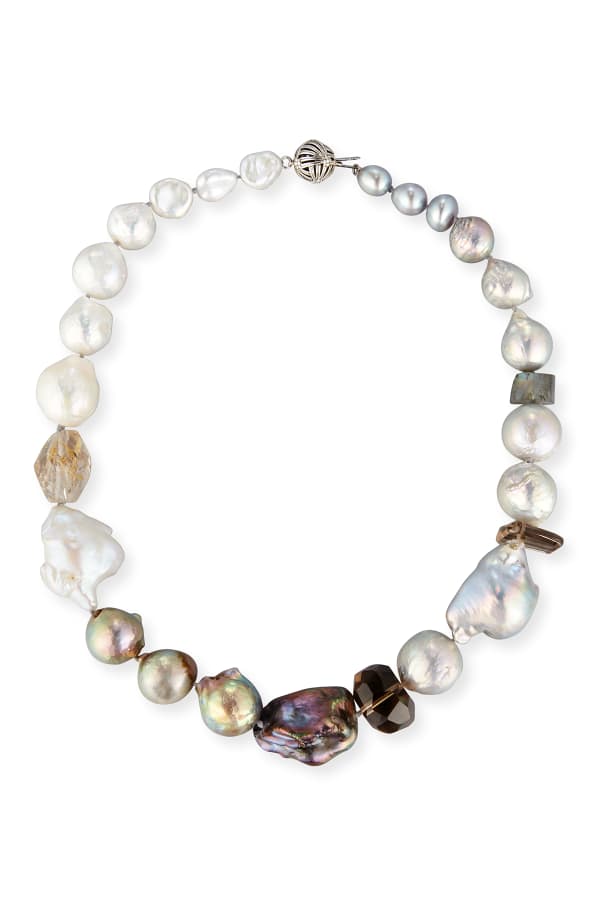 Stephen Dweck Natural Pearl & Gemstone Necklace Neiman Marcus