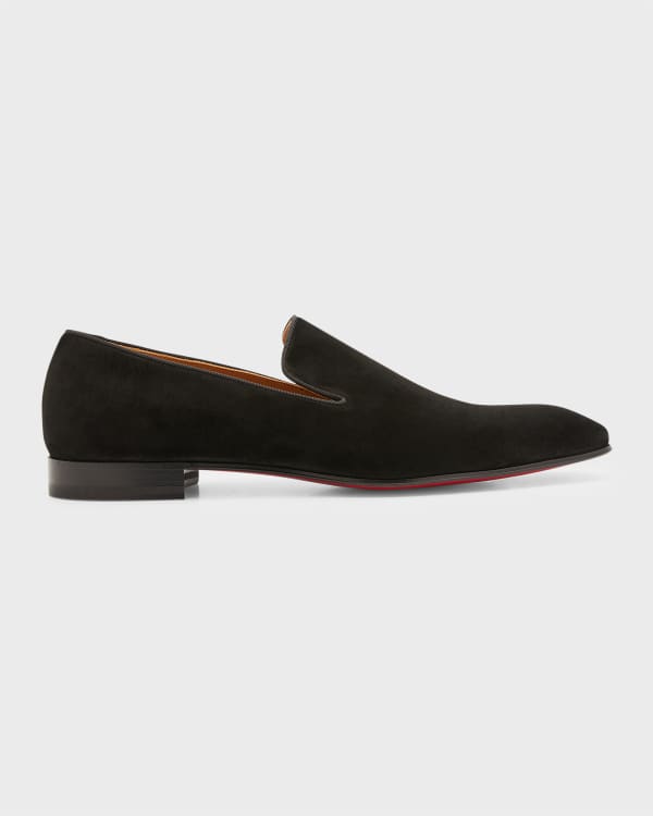 CHRISTIAN LOUBOUTIN Penny No Back Collapsible-back Leather Loafers - Black