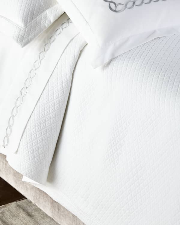 Michael Aram Metallic Textured Full/Queen Coverlet Neiman Marcus