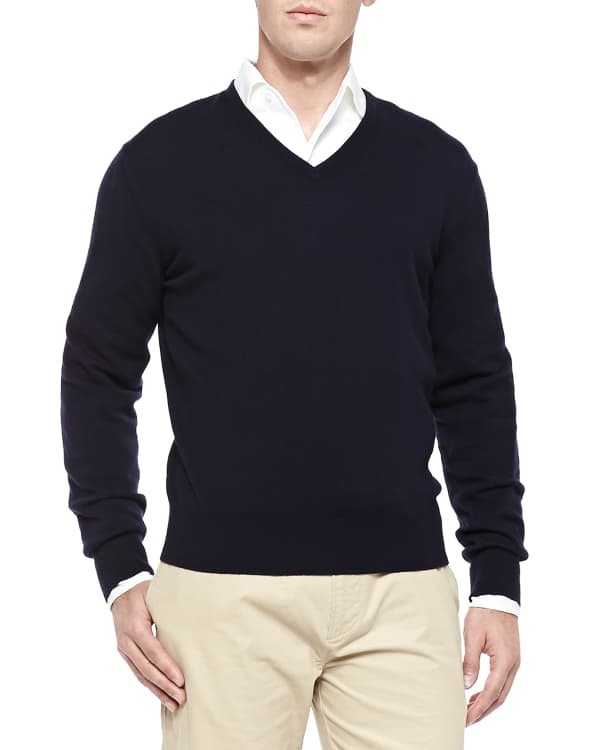 Ghiaia Men s Solid Cashmere Crewneck Sweater Neiman Marcus