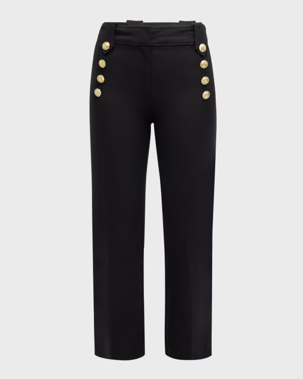 【mnem】Striped bootcut pants Smythe Striped Bootcut Pants | Neiman Marcus