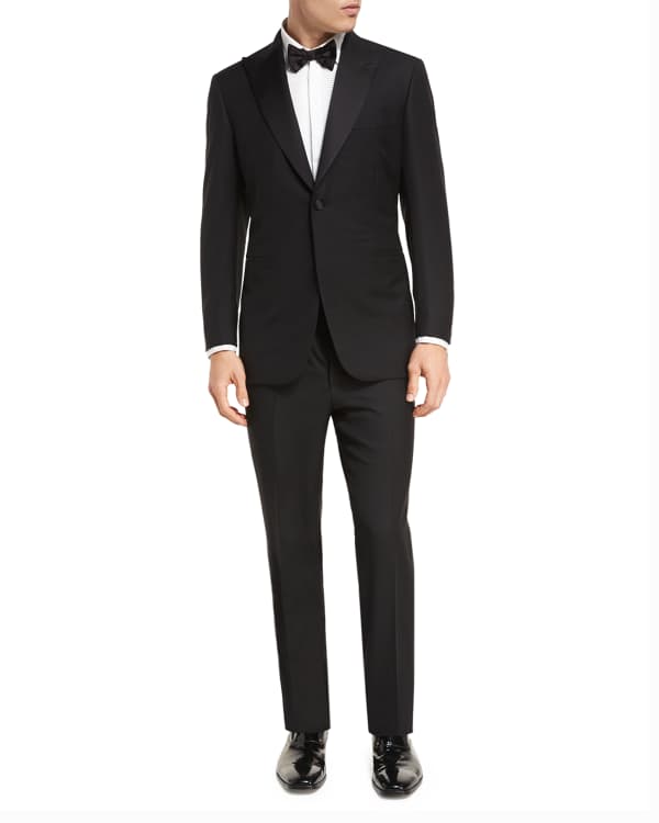 ZEGNA Men's Satin Shawl-Collar Two-Piece Tuxedo Suit | Neiman Marcus
