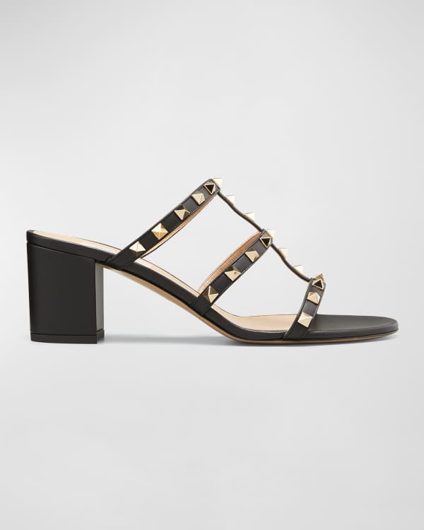 Burberry Lyna Caged Leather Slide Sandals | Neiman Marcus