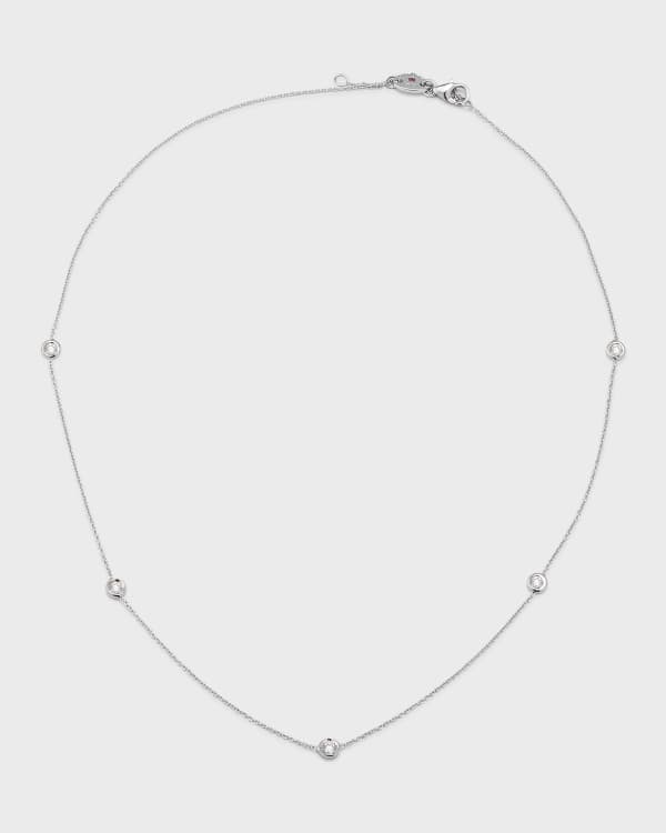 Roberto Coin Integrated Diamond Cross Necklace, White Gold | Neiman Marcus