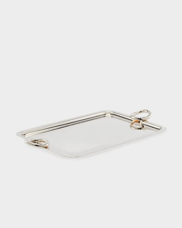 Christofle Oh De Christofle Rectangle Tray with Wood | Neiman Marcus