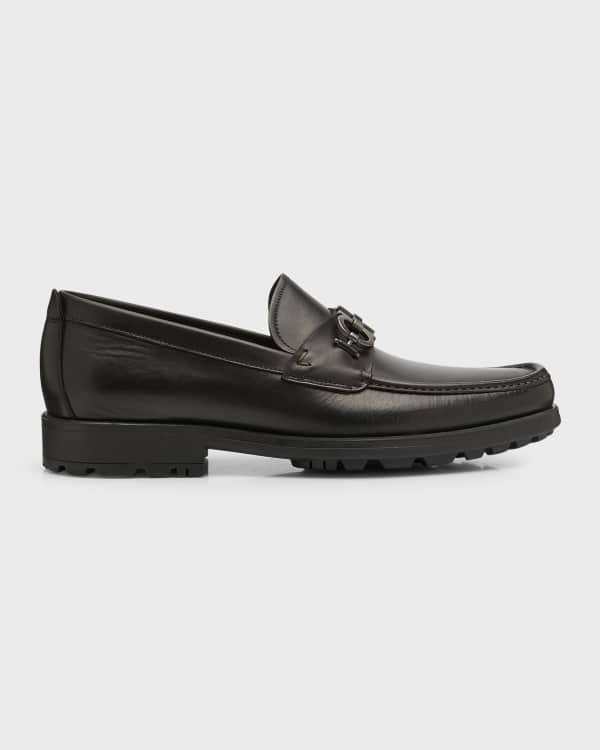 Donald Pliner Men's Davey Leather Lug-Sole Loafers with Bit-Strap ...