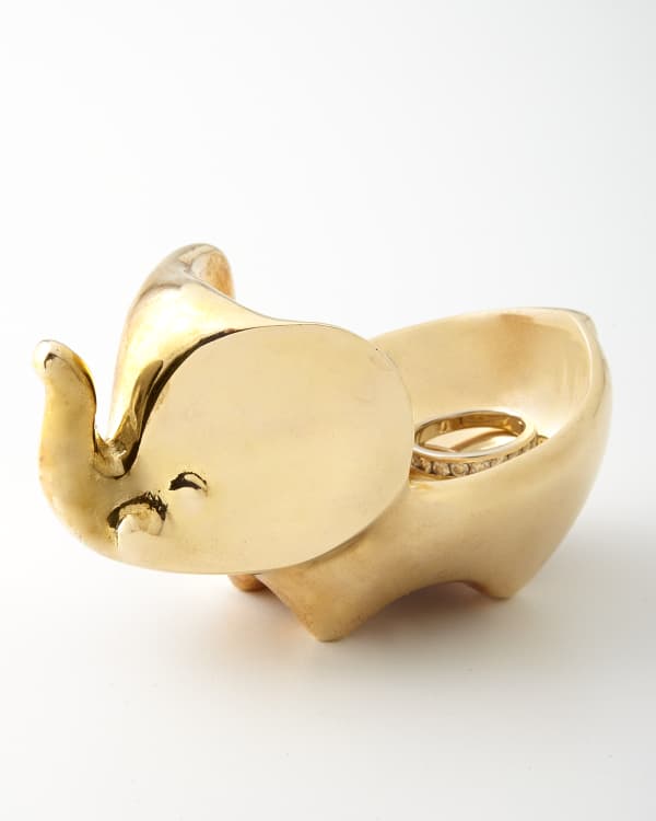 Jonathan Adler Handmade Brass Dachshund Dog Catchall Dish Neiman