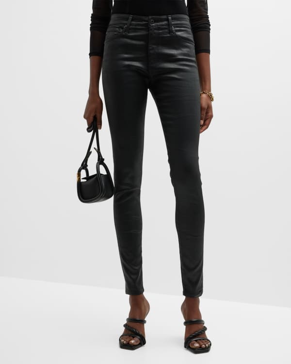 MICHAEL Michael Kors Zip Front Faux-Leather Leggings