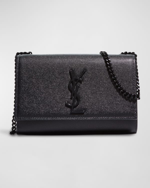 Saint Laurent Grain de Poudre Monogram Kate Chain Medium Shoulder Bag –  LuxeDH