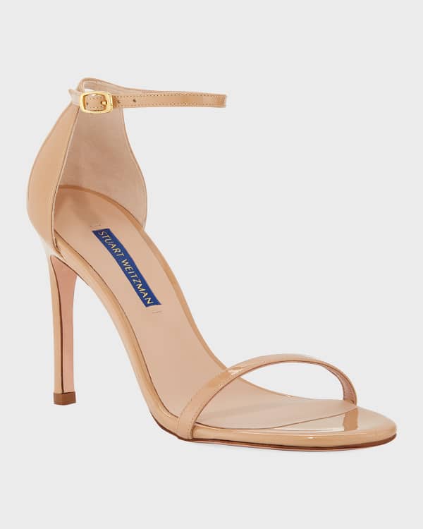 Stuart Weitzman Peridot Pearly Embellished Sandals White Neiman
