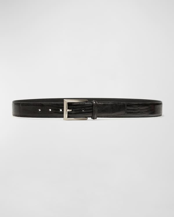 Bally Men s B Buckle Checkered Web Belt Neiman Marcus