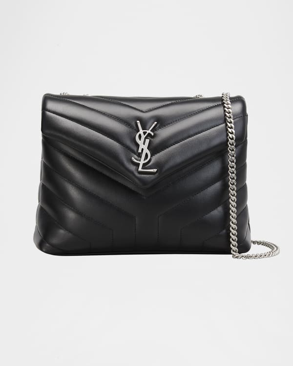 Small YSL Wallet on Chain in Quilted Leather 