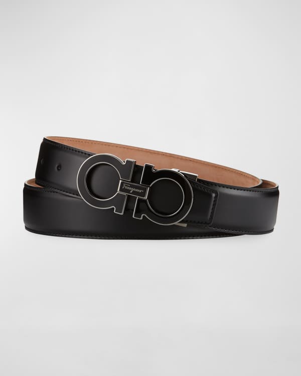 Salvatore Ferragamo Reversable Gancini Buckle Leather Belt, Designer code:  644557, Luxury Fashion Eshop