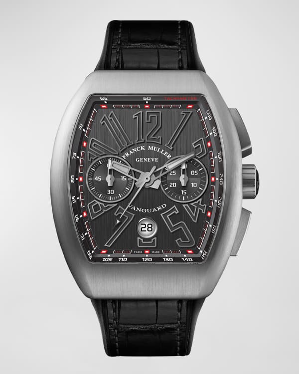 Franck Muller Men's 45mm Titanium Vanguard Chronograph Watch with ...