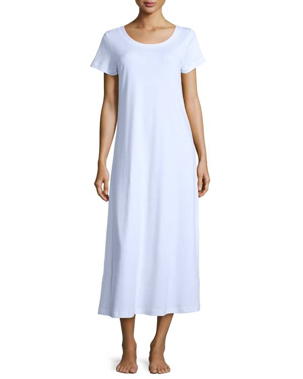 Hanro Jana ShortSleeve Long Nightgown Neiman Marcus