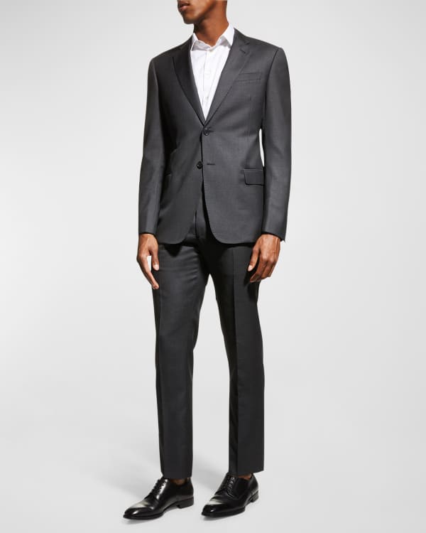 BOSS Men's Stretch-Wool Basic Two-Piece Suit, Gray | Neiman Marcus