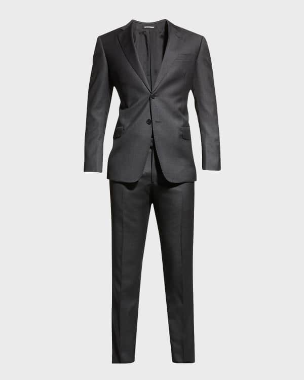 BOSS Men's Stretch-Wool Basic Two-Piece Suit, Gray | Neiman Marcus