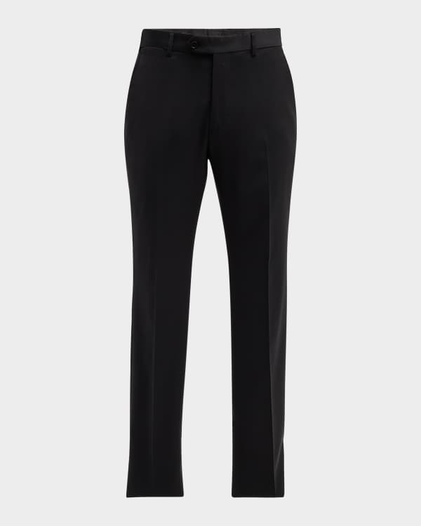 Emporio Armani Men's G-Line Flat Front Trousers | Neiman Marcus