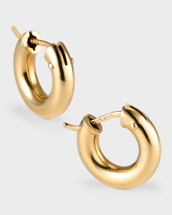 Piaget yellow gold chunky hoop earrings