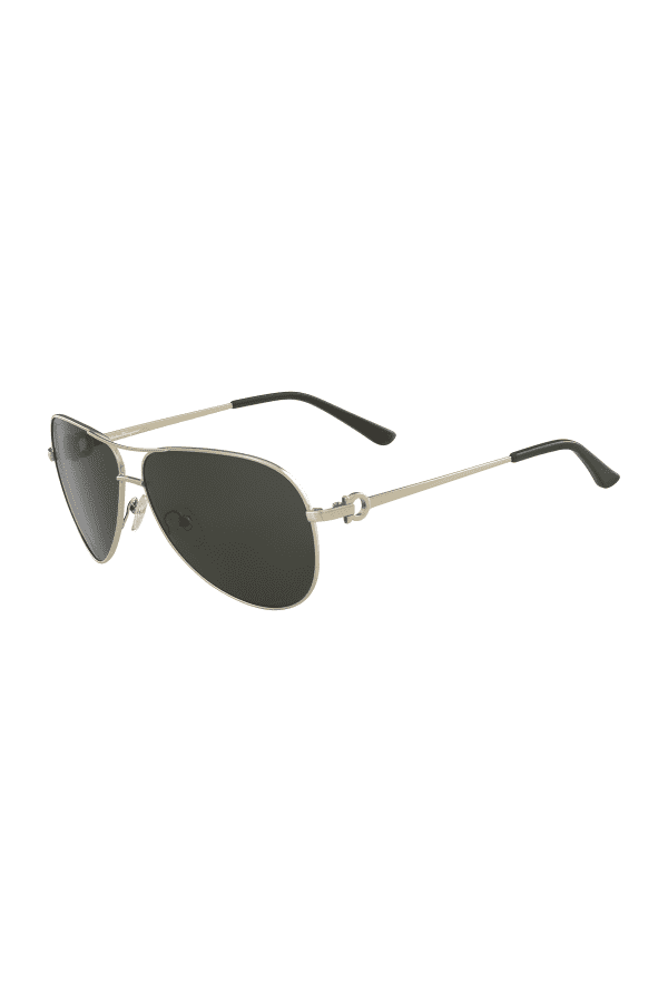 Versace Men's Leather Metal Medusa Head Aviator Sunglasses Neiman Marcus