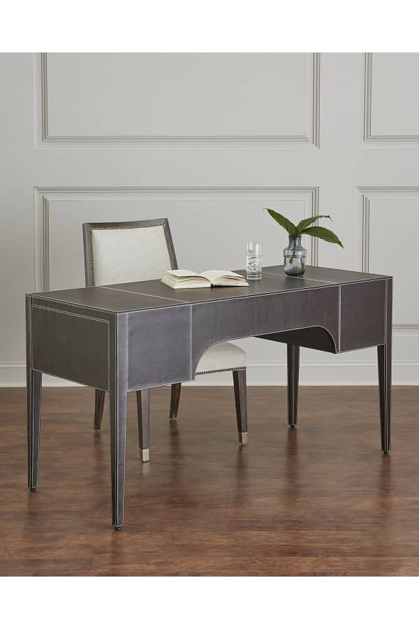 Bernhardt Criteria Leather Writing Desk Neiman Marcus