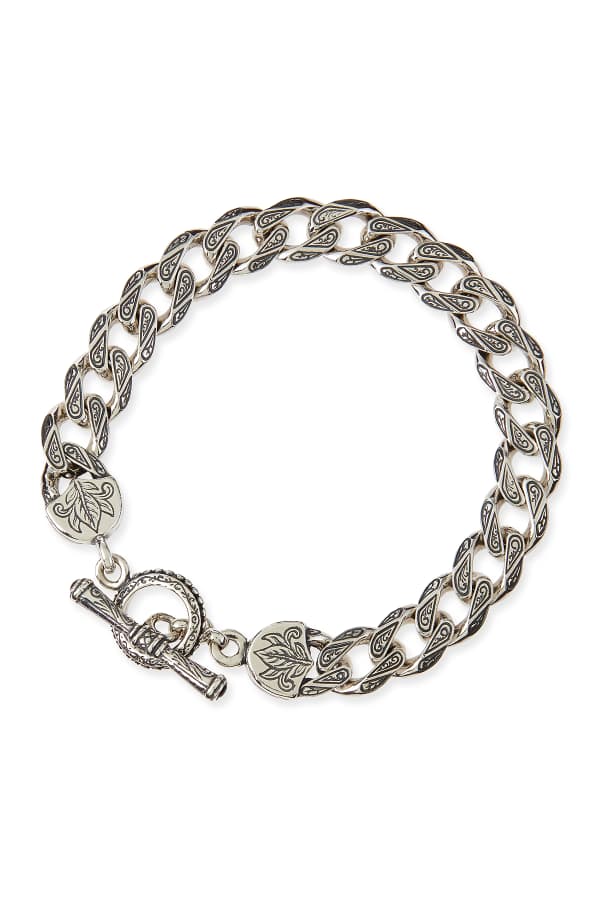 Versace Men's Tribute Medusa Head Textured Link Bracelet Neiman Marcus