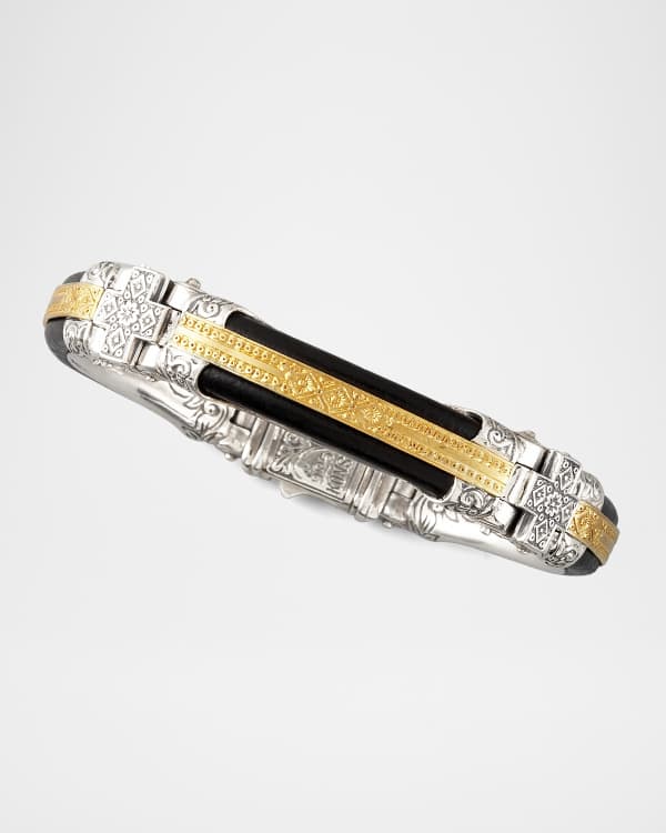 Emanuele Bicocchi Men's French Rope Chain Bracelet, Silver