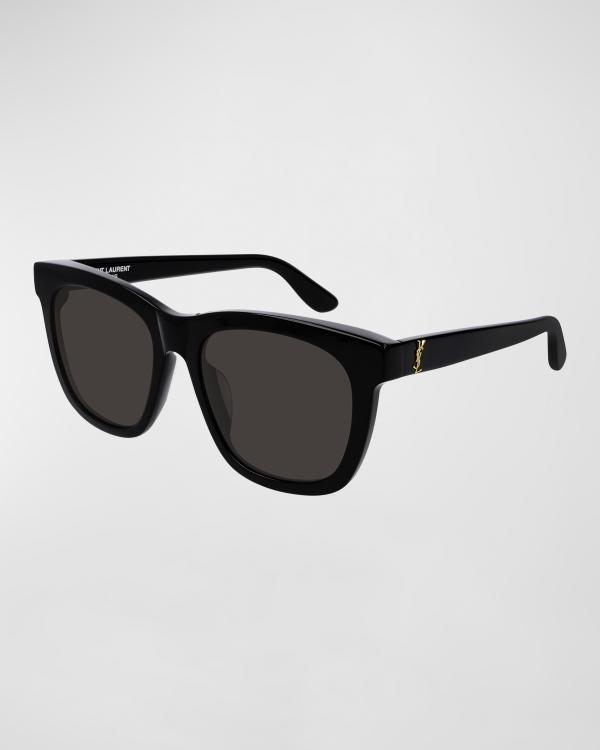 Saint Laurent 57mm Acetate Semi-Shield Sunglasses | Neiman  display picture 3