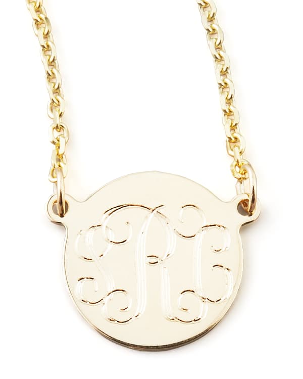 Moon and Lola Small Square Acrylic Monogram Pendant Necklace Neiman Marcus